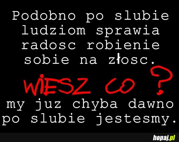 Dawno po ślubie