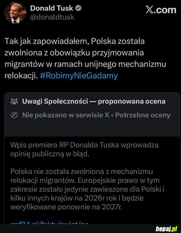 Tusk kłamie? No kto by pomyślał