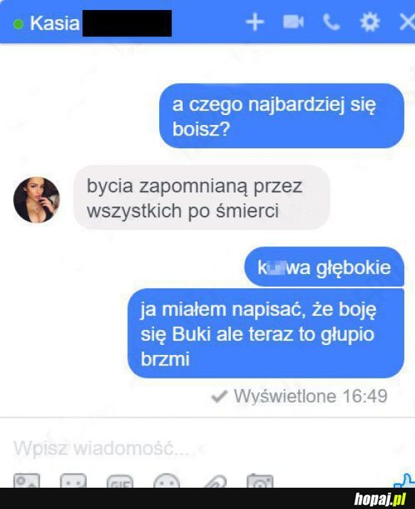 Czego sie boisz