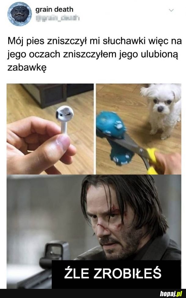  Źle postąpił