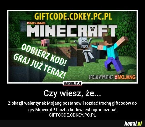 Z okazji walentynek Mojang...