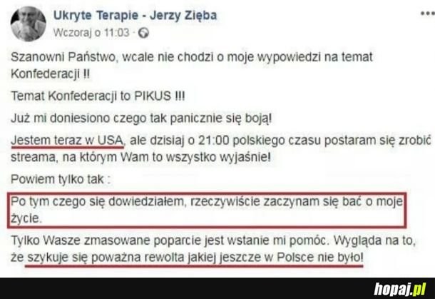 Jerzy Zięba ścigany przez Reptylian 