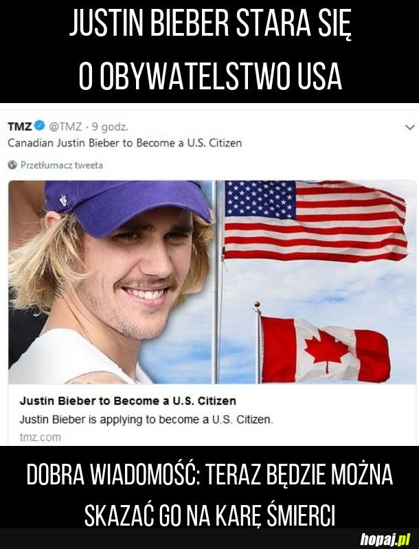 Bieber obywatelem USA