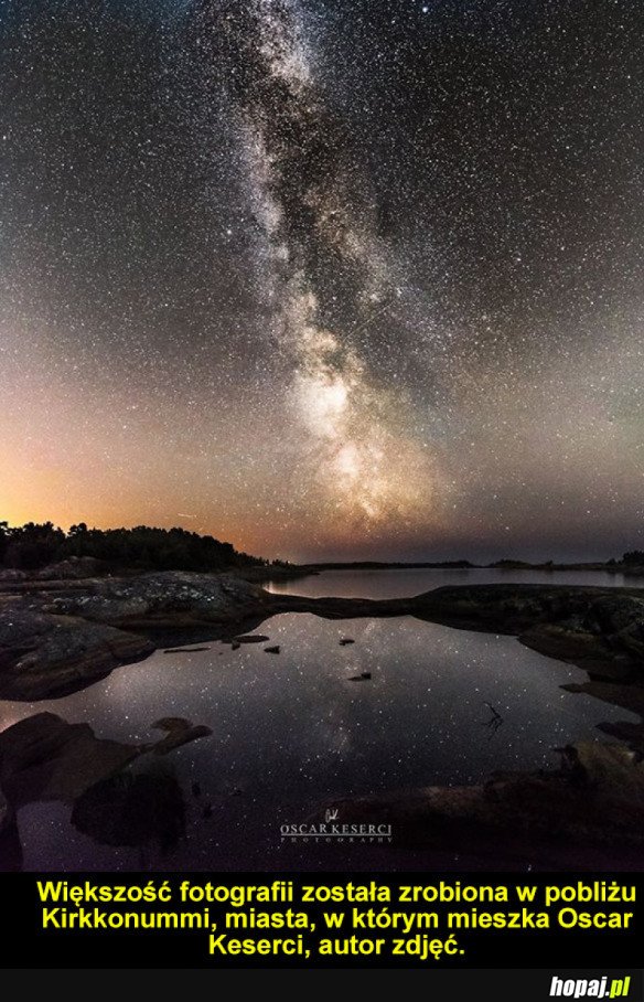 NOCNE, ROZGWIEŻDŻONE NIEBO NAD FINLANDIĄ TO NAJPIĘKNIEJSZY WIDOK, NA JAKI NATKNĄŁEŚ SIĘ DZIŚ W INTERNECIE