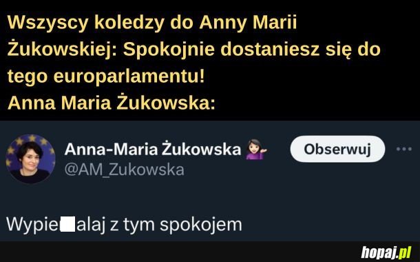 Nie dostała się.
