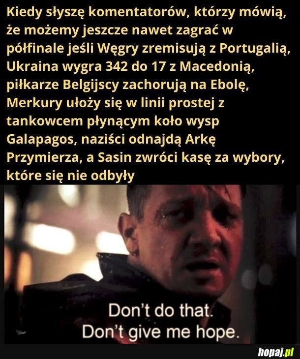 Czyli szansa jest
