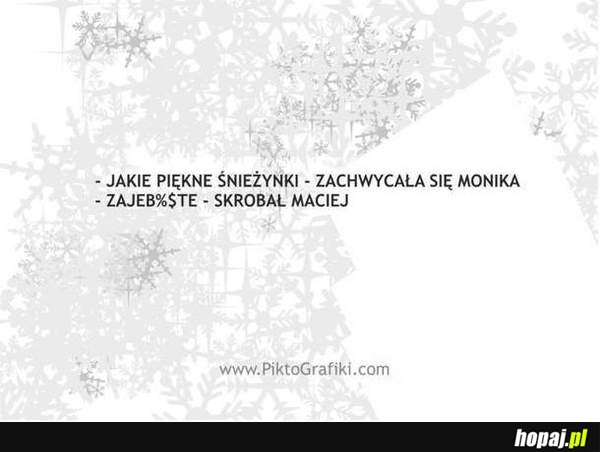 Jakie piękne śnieżynki