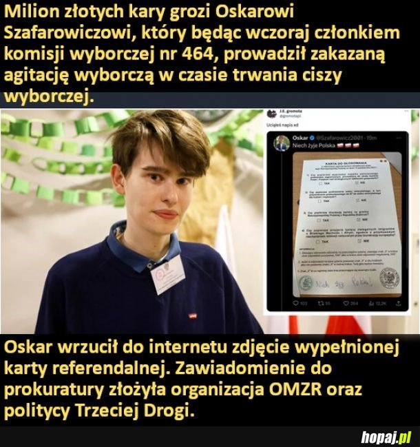 Szafranowiczowi grozi kara za złamanie ciszy wyborczej