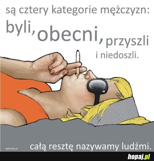 4 kategorie mężczyzn