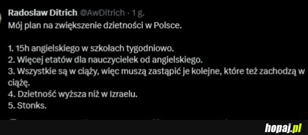 Plan na zwiększenie dzietności w Polsce