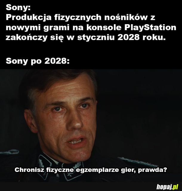 Sony zabija fizyczne kopie.