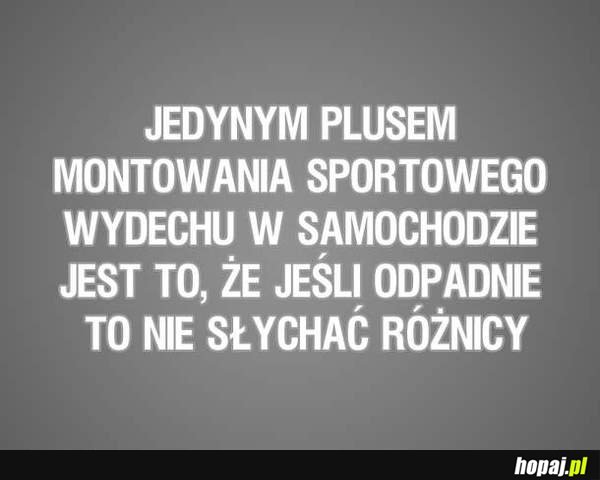 Jaki jest plus sportowego wydechu?