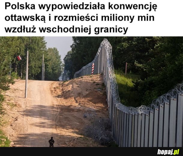 W ramach programu "Tarcza Wschód" planowane jest rozmieszczenie milionów min na granicy z Białorusią i rosyjskim obwodem kaliningradzkim