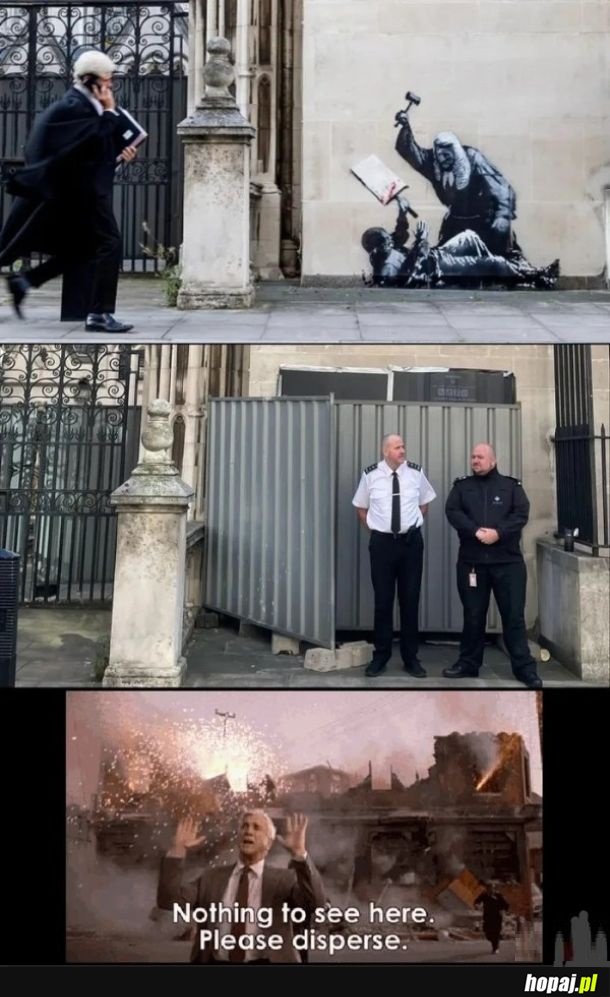 Brawada namalowana na murze.