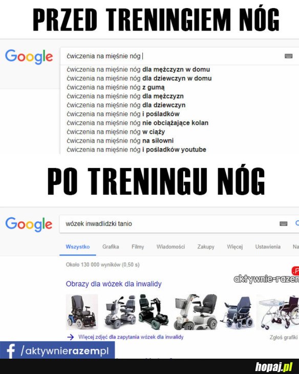 PO TRENINGU NÓG