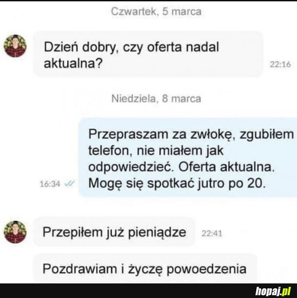 Nieudana transakcja