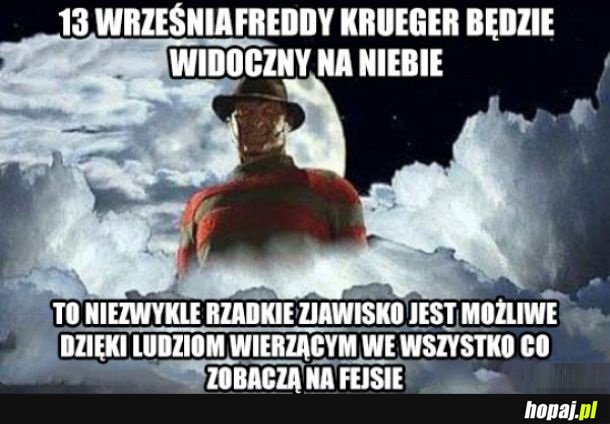 Do Ziemi zbliża się Freddy Krueger. Czy to koniec świata