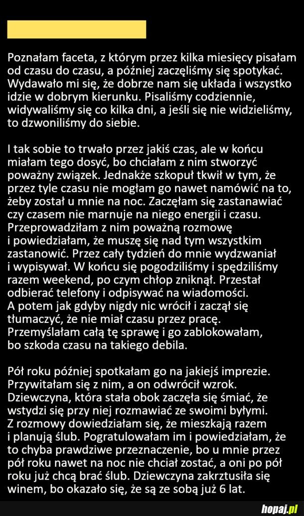 Facet okazał się być zwykłym palantem