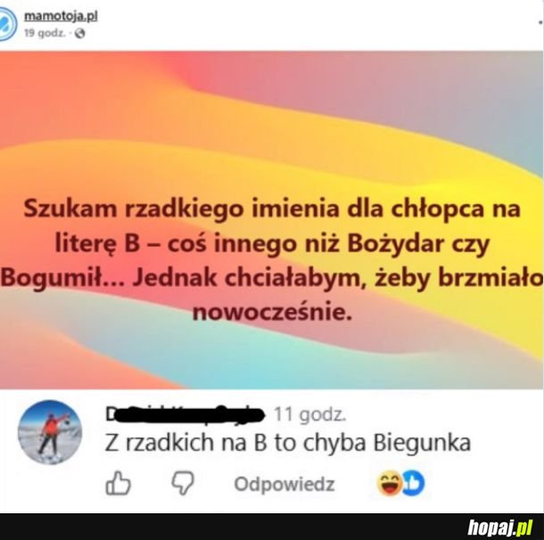 Rzadkie imię na B