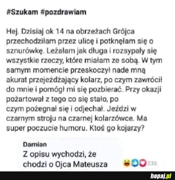 Uprzejmy rowerzysta