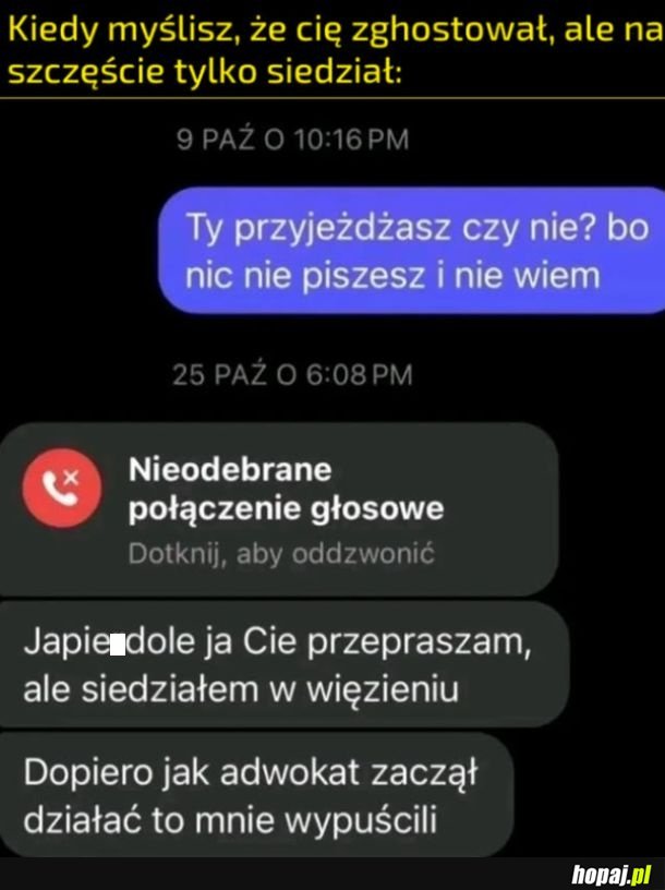Ty przyjeżdżasz czy nie