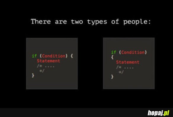 ISTNIEJĄ DWA RODZAJE LUDZI: