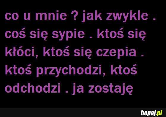 Co u mnie?