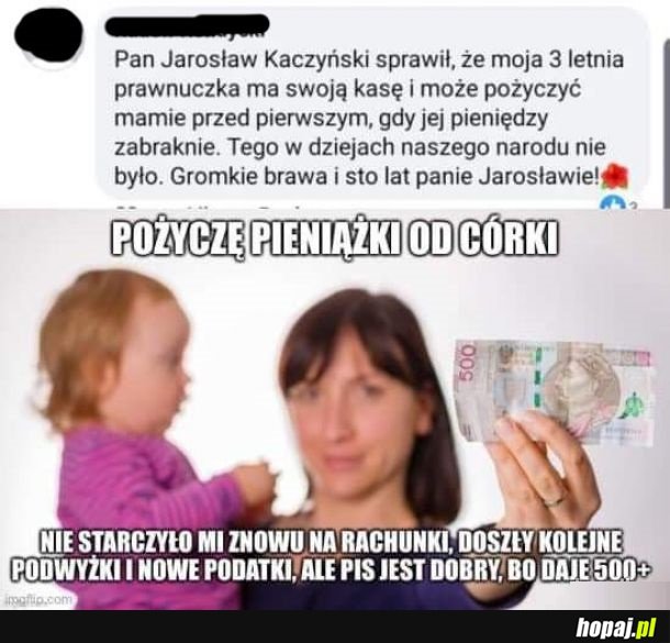 Pożyczanie od córki