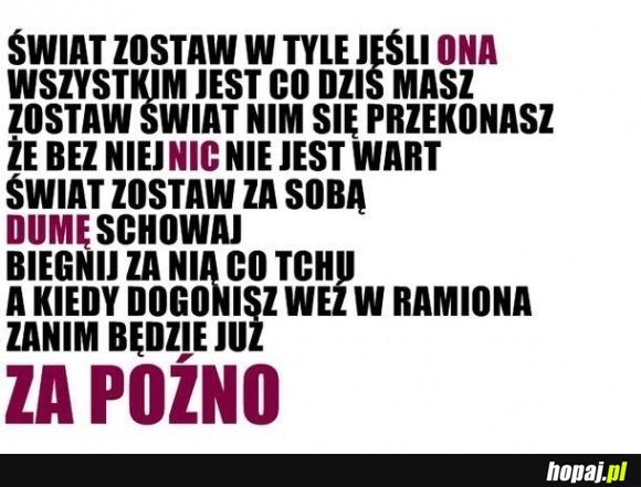 Za późno