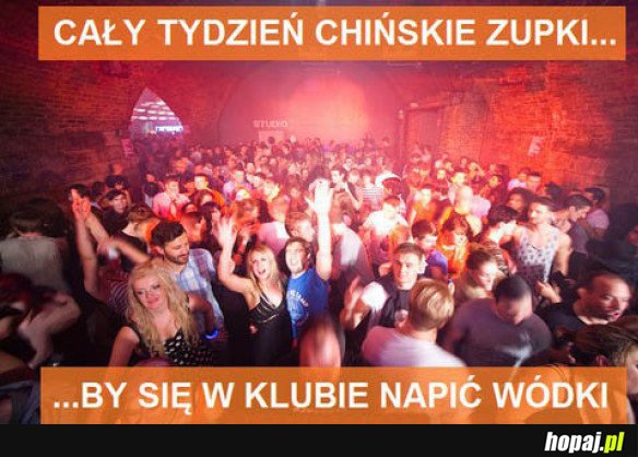 Melanż kosztem wyrzeczeń