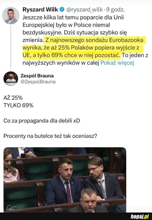 No skoro znaczna mniejszość chce odejść...