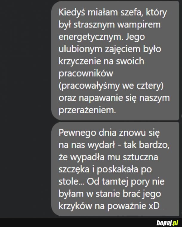 Szefa dojechała karma