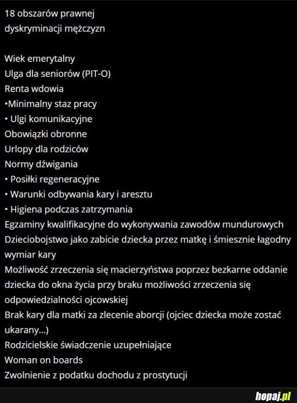 Dyskryminacja mężczyzn