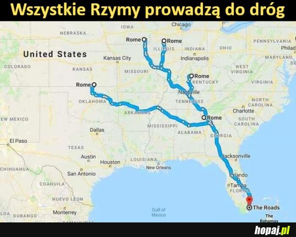 Wszystkie Rzymy prowadzą do dróg