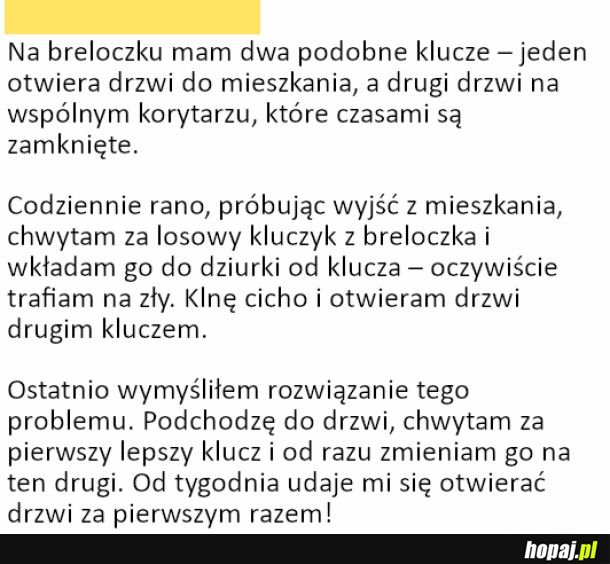 Problem z kluczami