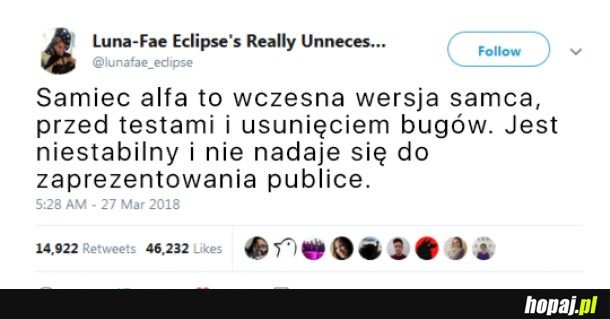 A co z samcem beta?