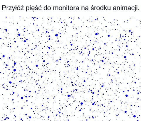 Przyłóż pięść do monitora