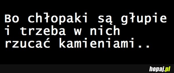 Bo chłopaki są głupie