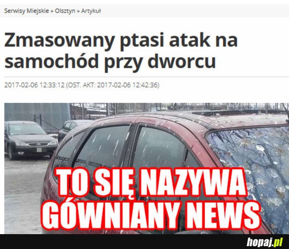 TO SIĘ NAZYWA MIEĆ PECHA ;)