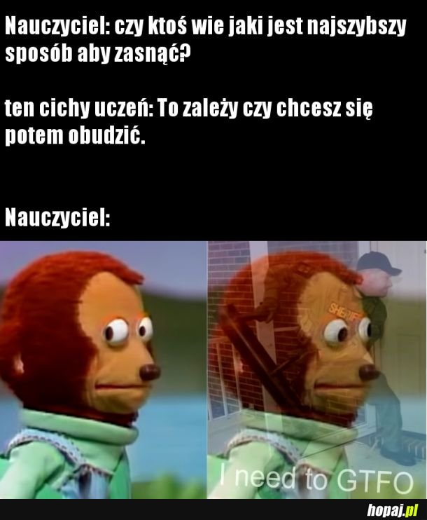 Muszę stąd uciec jak najprędzej