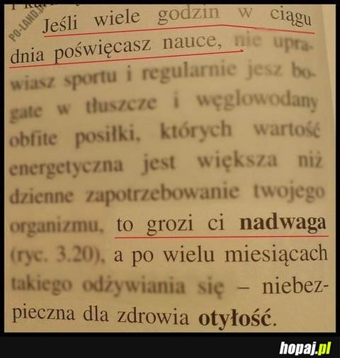 Przeczytaj, nauka jest niebezpieczna dla zdrowia!