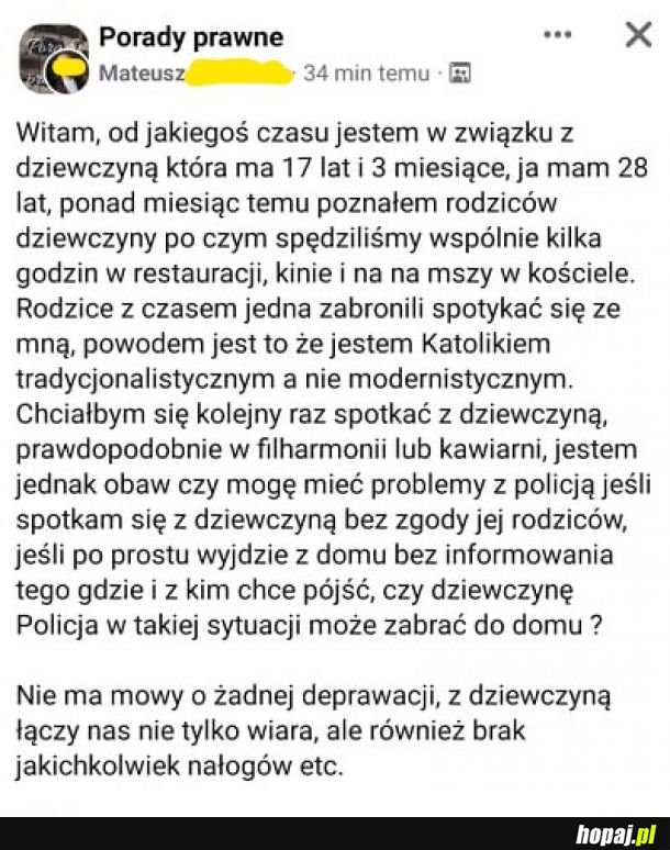 Łączy nas wiara i brak nałogów. Mnie z moją lepszą połową łączą podobne zainteresowania i poczucie humoru, ale kto co tam lubi