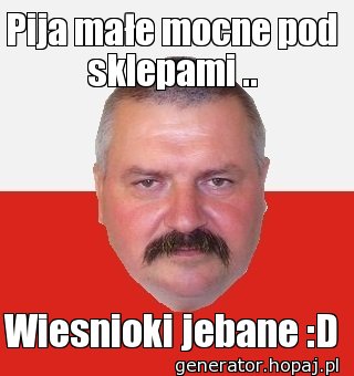 Pija małe mocne pod sklepami ..