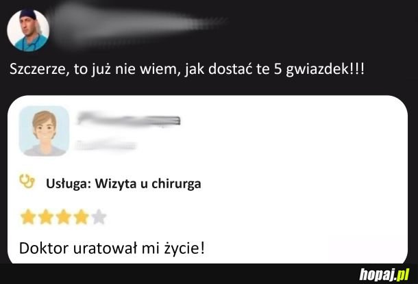 Jeśli to nie zasługuje na 5 gwiazdek, to ja nie wiem
