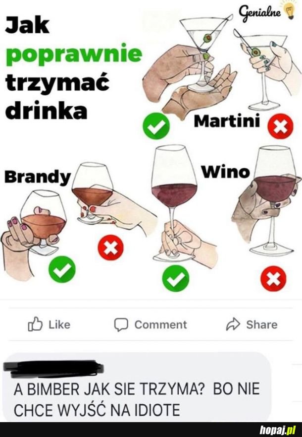 Poprawne trzymanie drinka