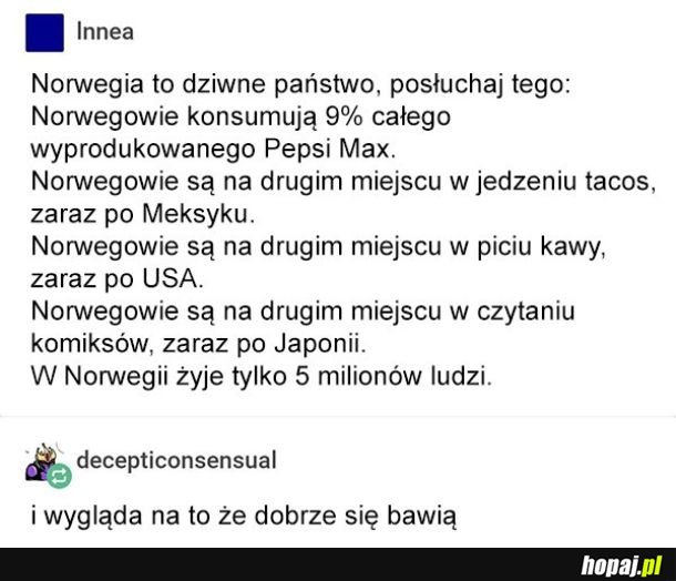 Norwegia to dziwny kraj