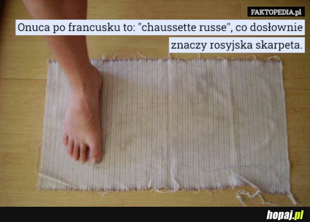 Używając słowa onuca nie trzeba dodawać, że rosyjska.