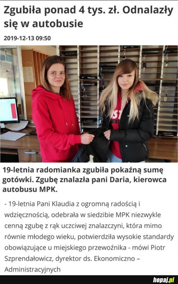 Wiara w ludzi przywrócona
