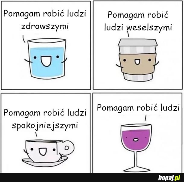 Różne rodzaje napojów