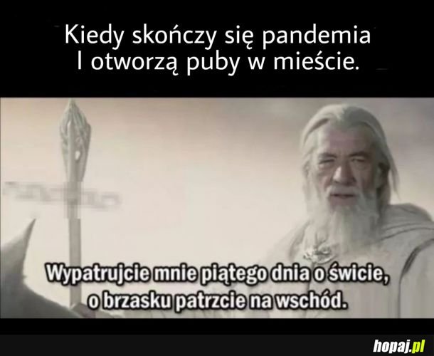 I stanie się koniec.